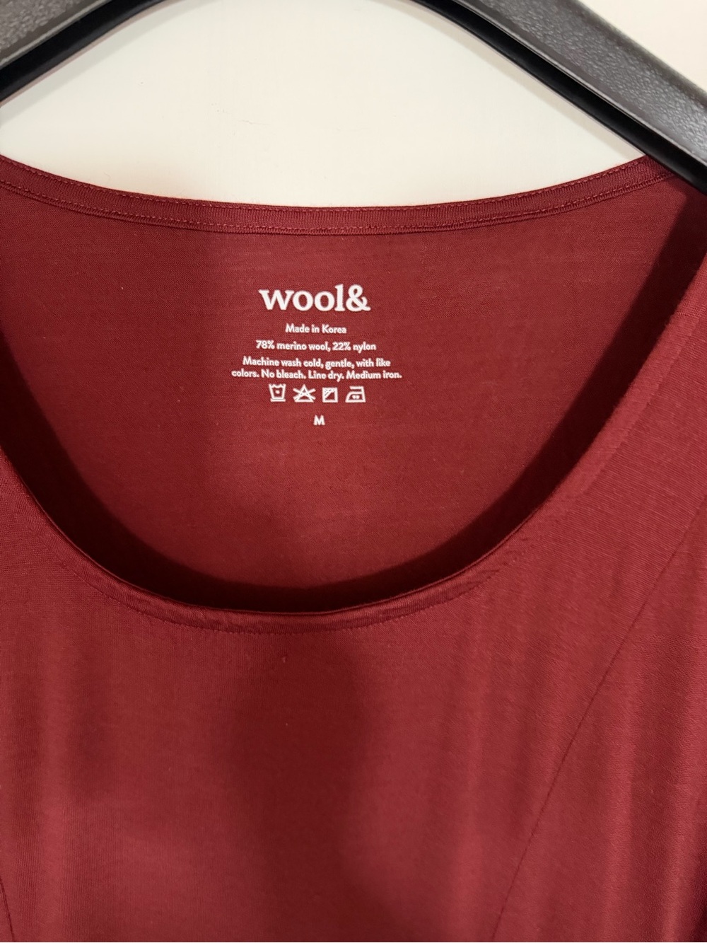 Wool& Maxi Dress Burgundy